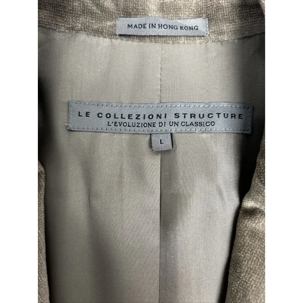 Le Collezioni Structure Brown Suede Corduroy 3-Button Jacket Blazer Men’s L 44R